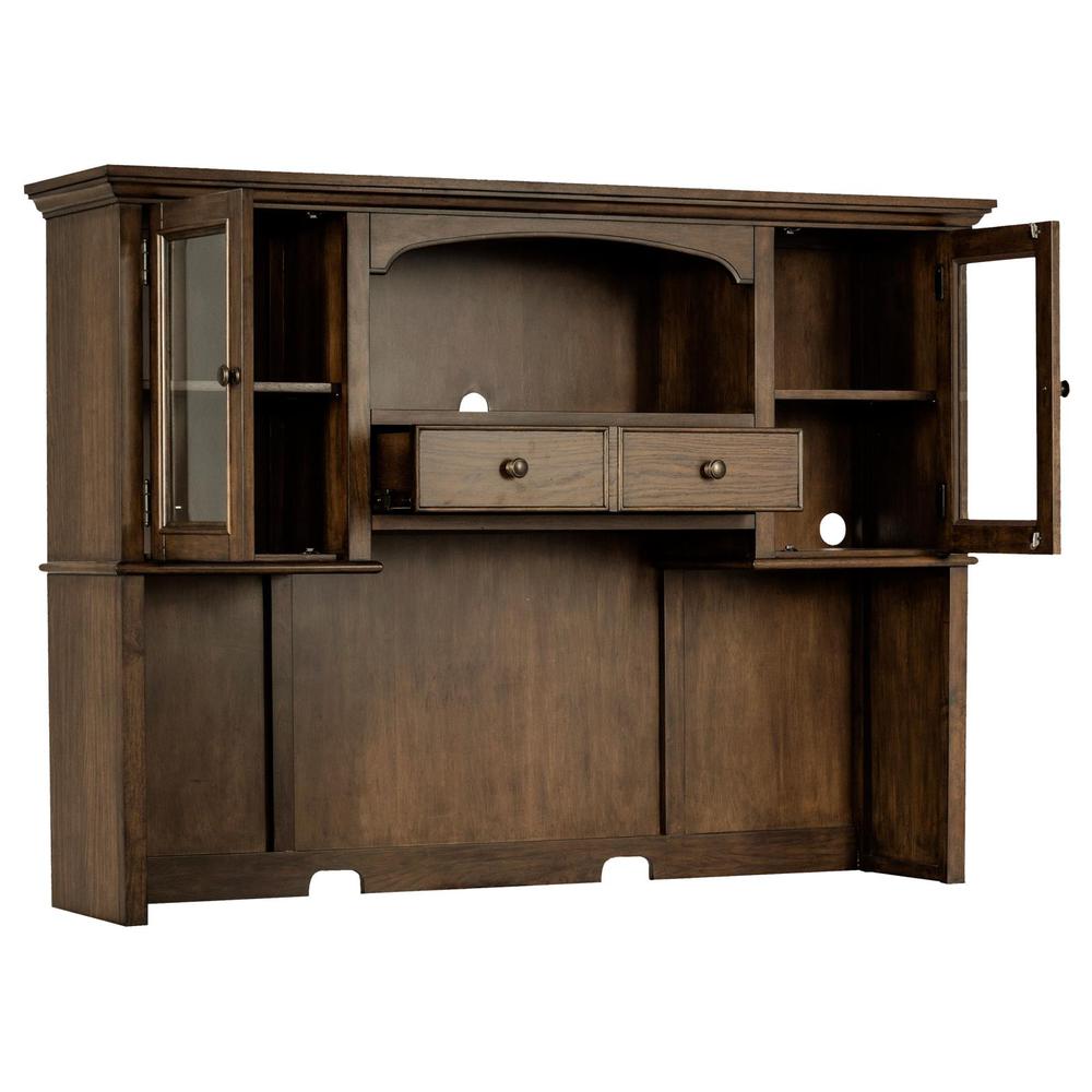 Hartshill 2-Door Hutch With Shelves Burnished Oak. Picture 3