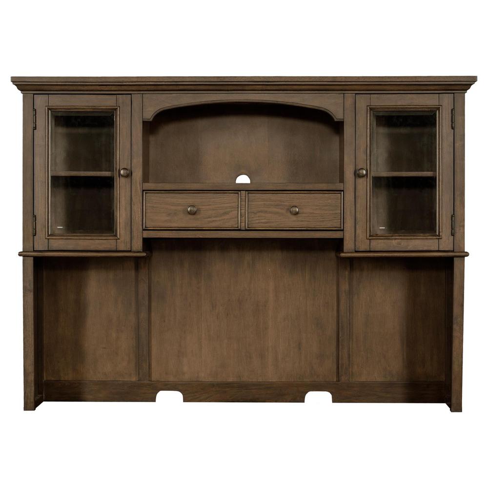 Hartshill 2-Door Hutch With Shelves Burnished Oak. Picture 4