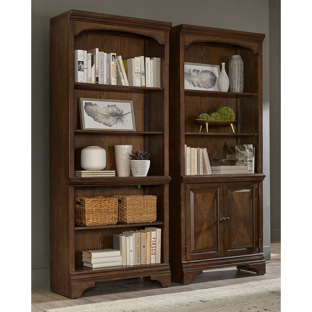 Hartshill 78-inch 5-shelf Bookcase Burnished Oak. Picture 10