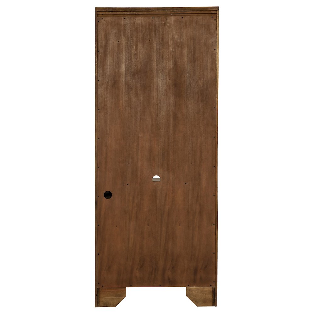Hartshill 78-inch 3-shelf Cabinet Bookcase Burnished Oak. Picture 7
