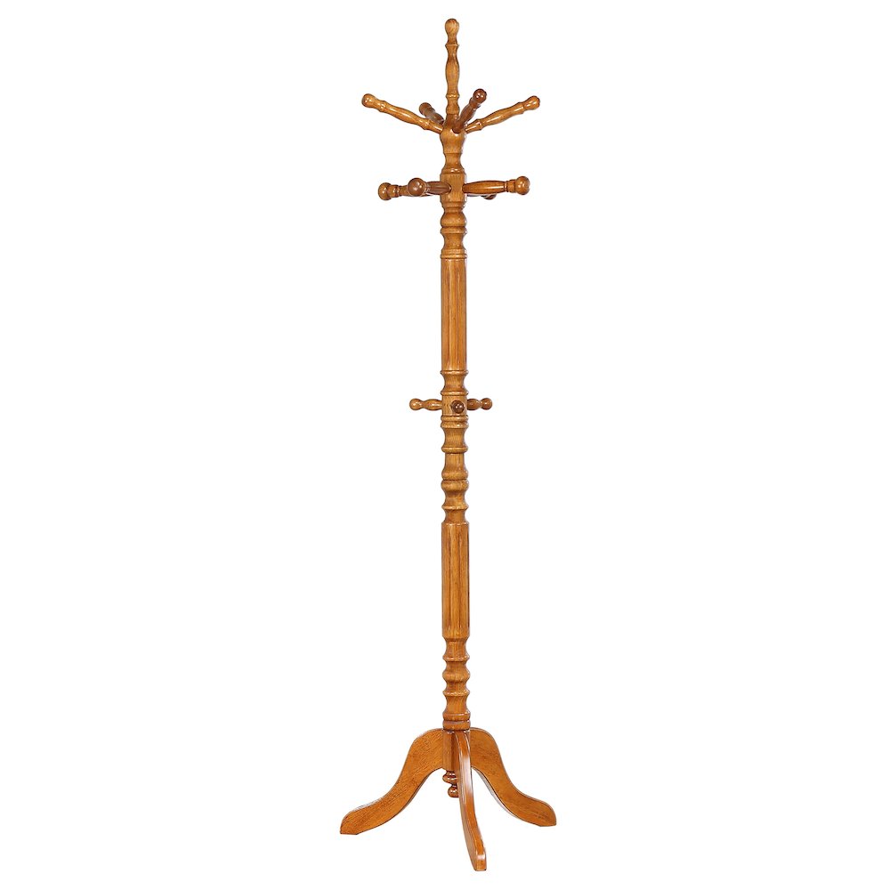 Elegant Wooden Coat Rack Stand – Freestanding Coat Tree with Hooks. Picture 1