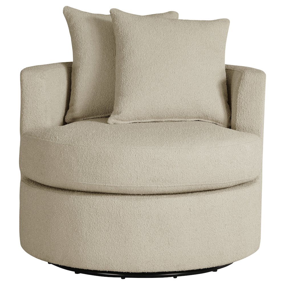 Debbie Upholstered Swivel Accent Chair Camel. Picture 3