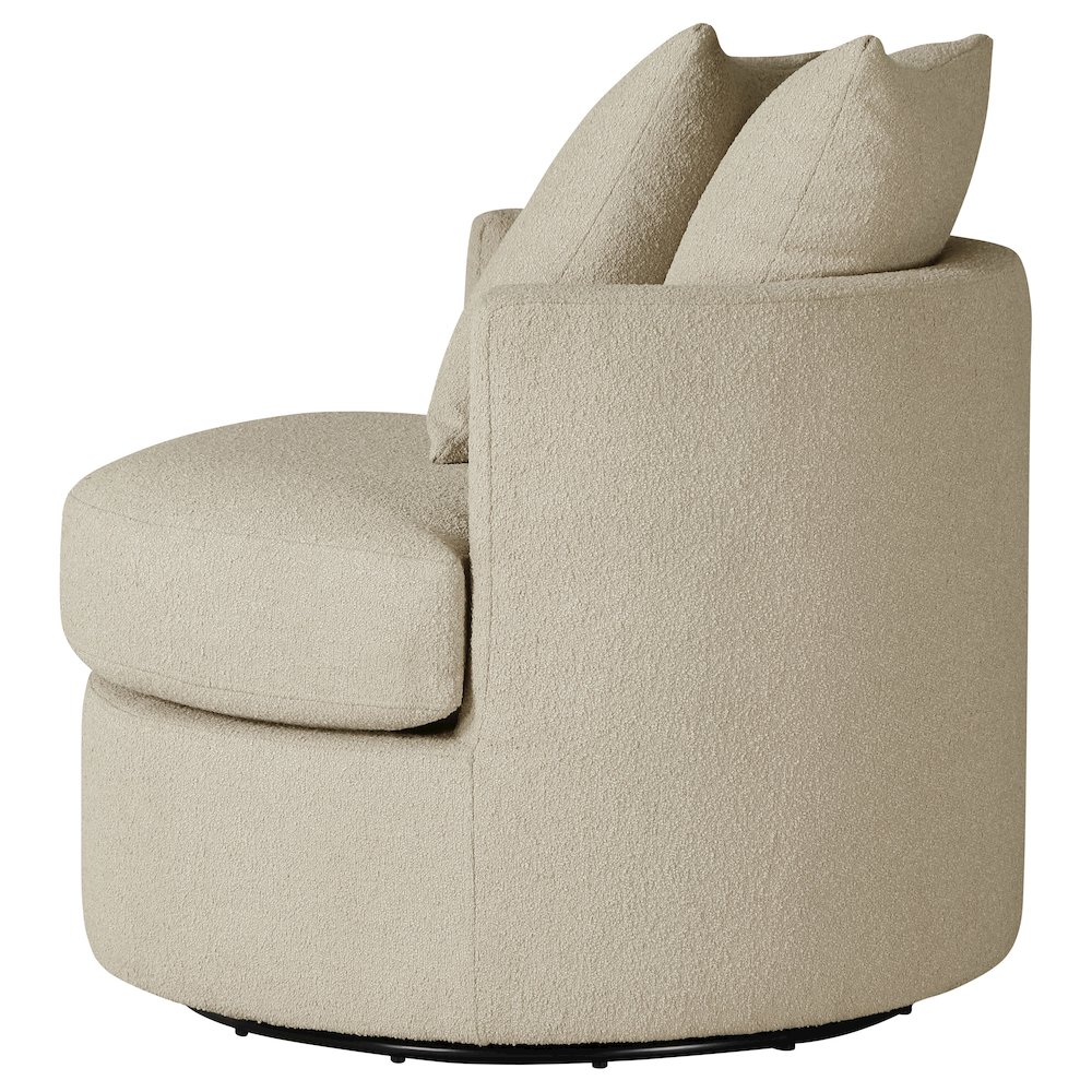 Debbie Upholstered Swivel Accent Chair Camel. Picture 5