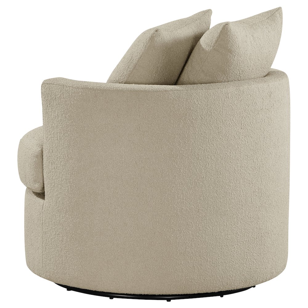 Debbie Upholstered Swivel Accent Chair Camel. Picture 6