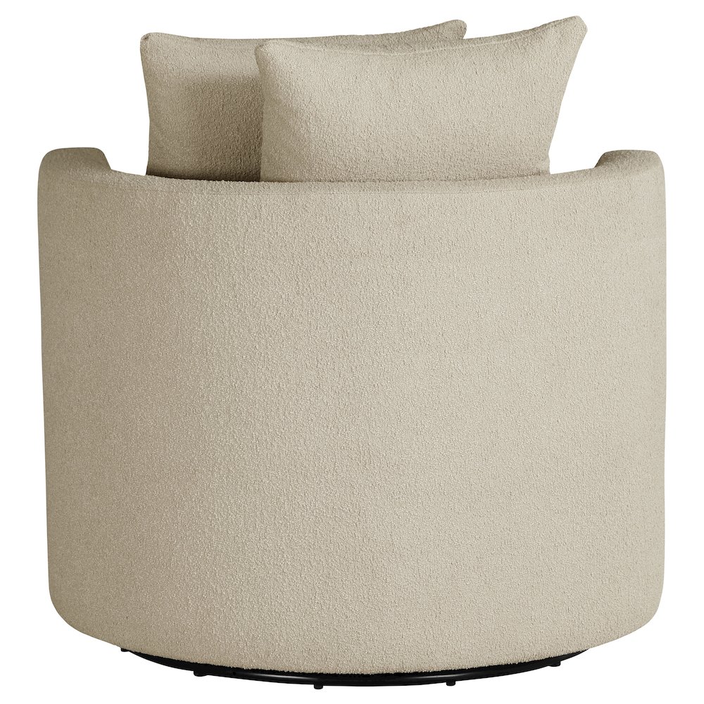 Debbie Upholstered Swivel Accent Chair Camel. Picture 7