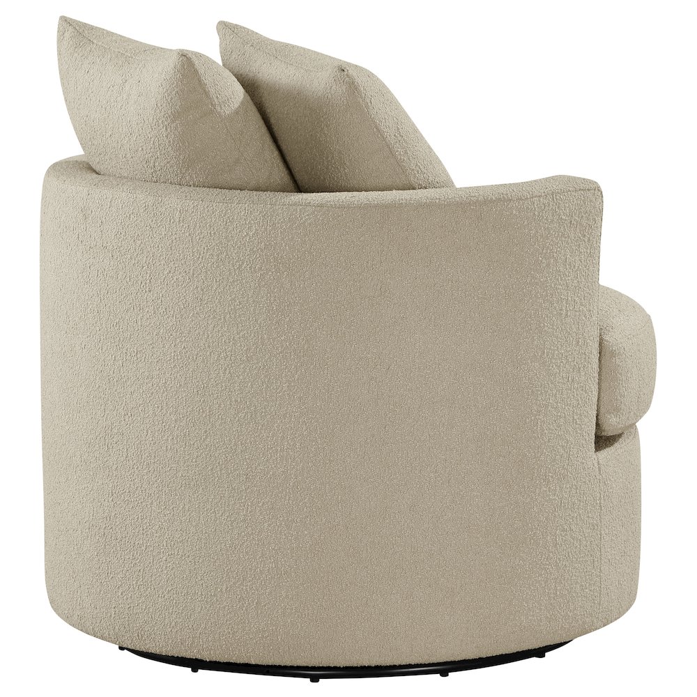 Debbie Upholstered Swivel Accent Chair Camel. Picture 8