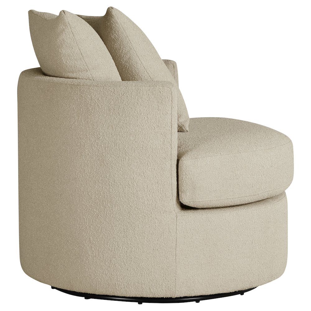 Debbie Upholstered Swivel Accent Chair Camel. Picture 9