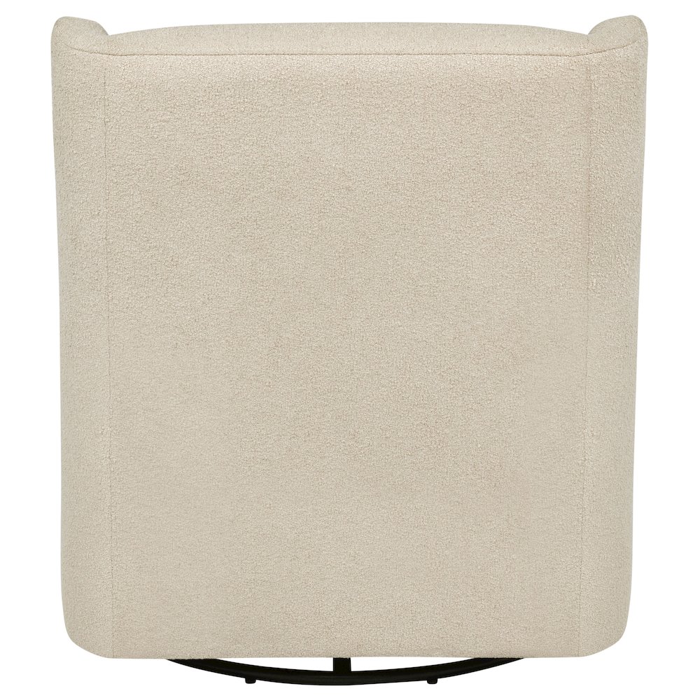 Serra Boucle Upholstered Swivel Glider Recliner Sandy Beige. Picture 7