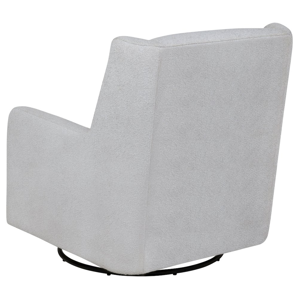 Serra Boucle Upholstered Swivel Glider Recliner Dove Grey. Picture 6