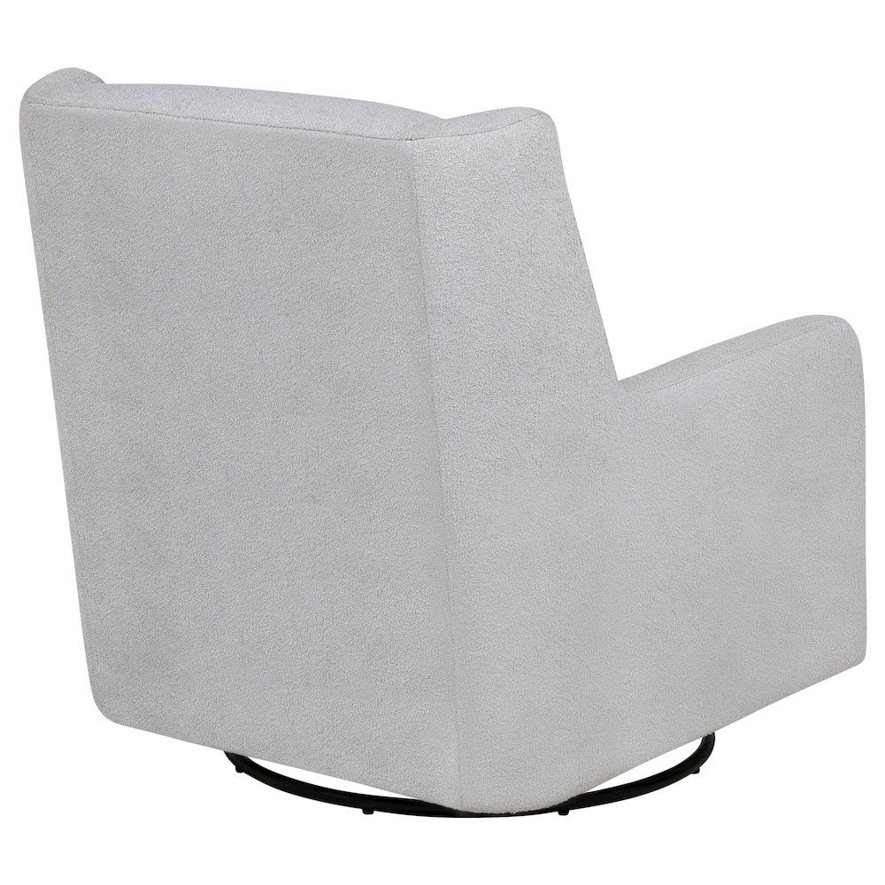 Serra Boucle Upholstered Swivel Glider Recliner Dove Grey. Picture 8