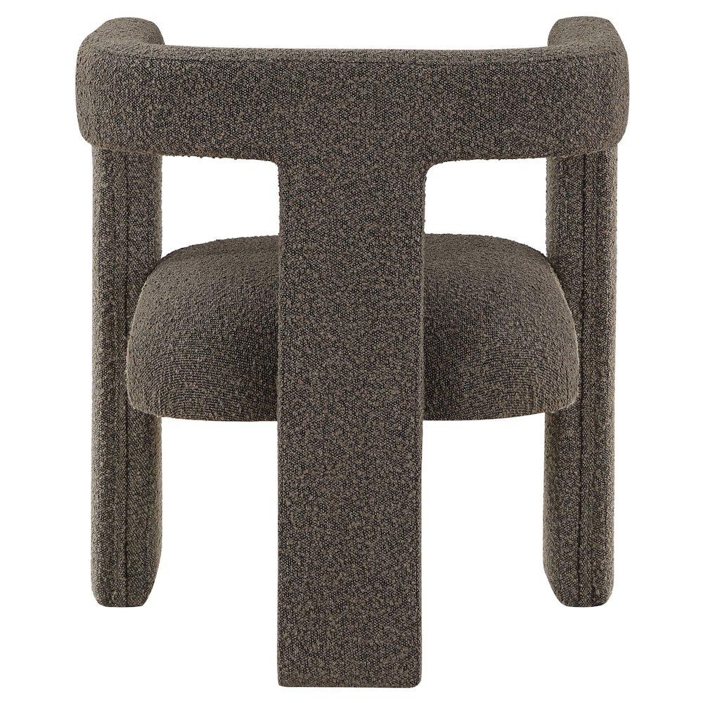 Petra Boucle Upholstered Accent Side Chair Chocolate Brown. Picture 7