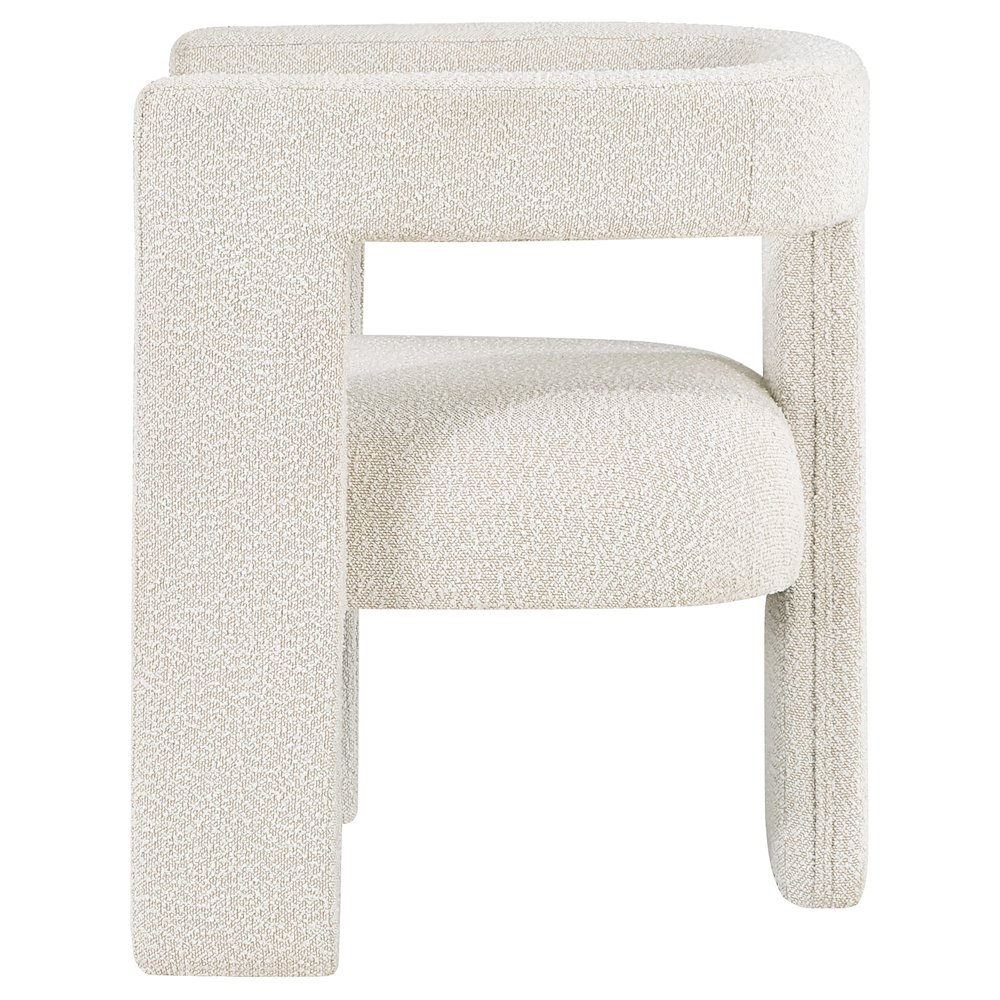 Petra Boucle Upholstered Accent Side Chair White. Picture 5