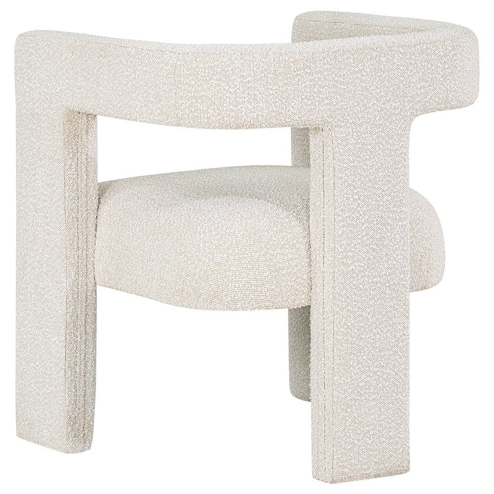 Petra Boucle Upholstered Accent Side Chair White. Picture 6
