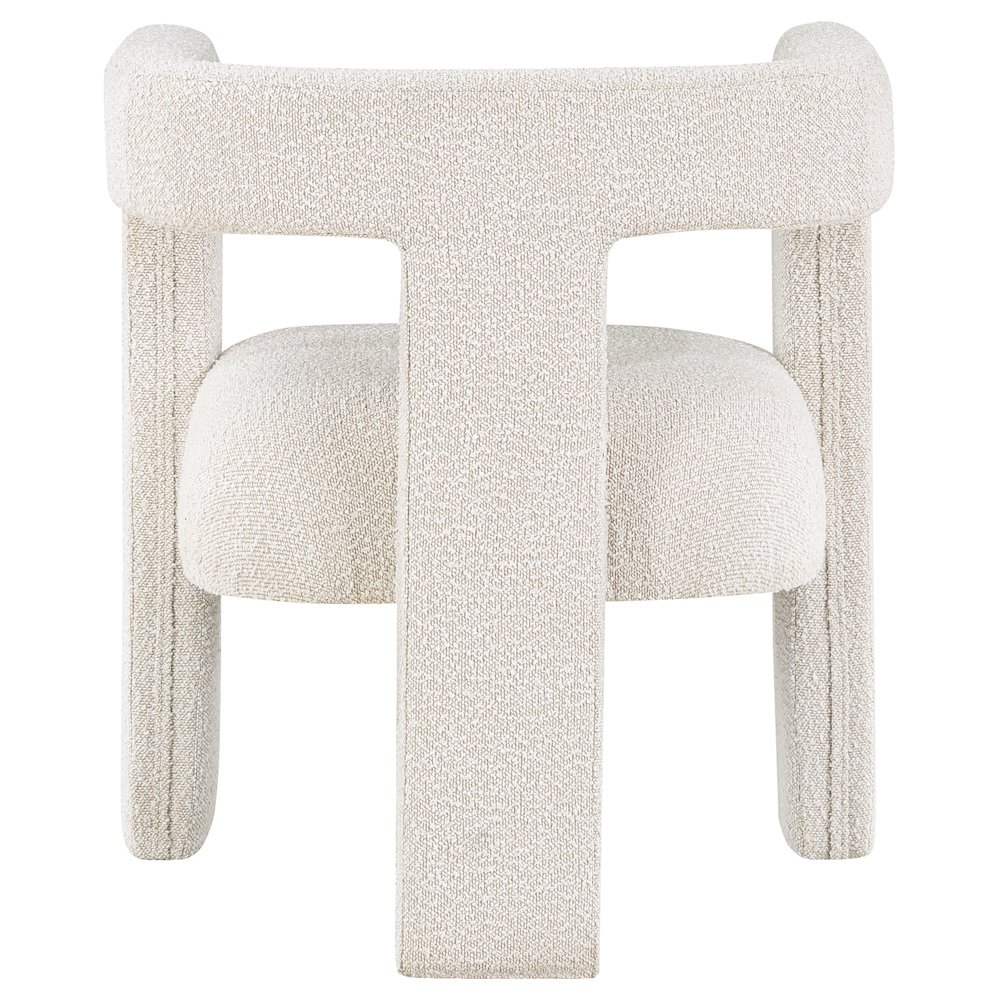 Petra Boucle Upholstered Accent Side Chair White. Picture 7