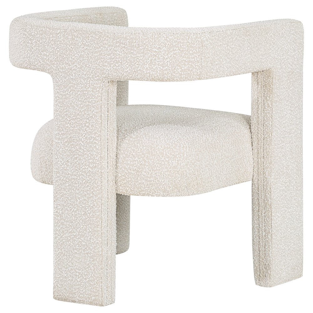 Petra Boucle Upholstered Accent Side Chair White. Picture 8