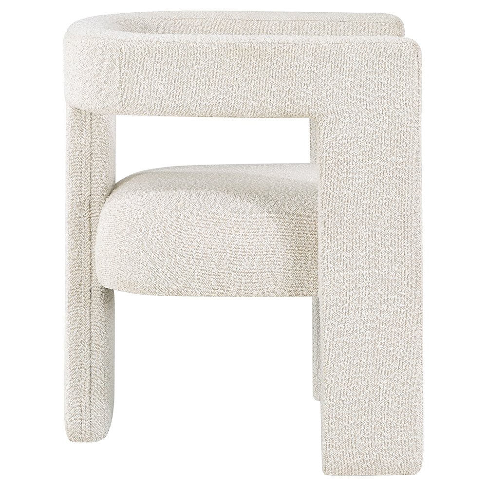 Petra Boucle Upholstered Accent Side Chair White. Picture 9