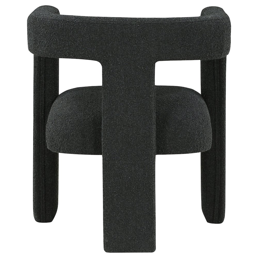 Petra Boucle Upholstered Accent Side Chair Black. Picture 7