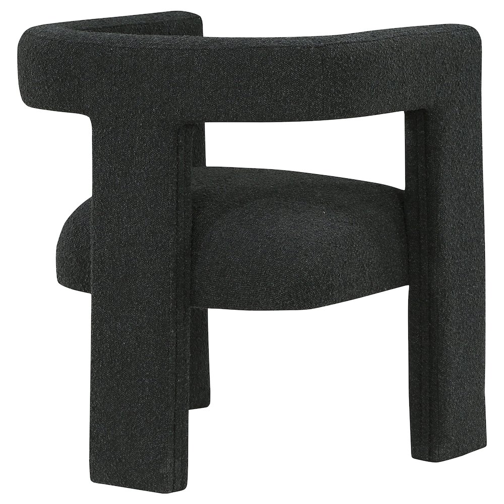 Petra Boucle Upholstered Accent Side Chair Black. Picture 8