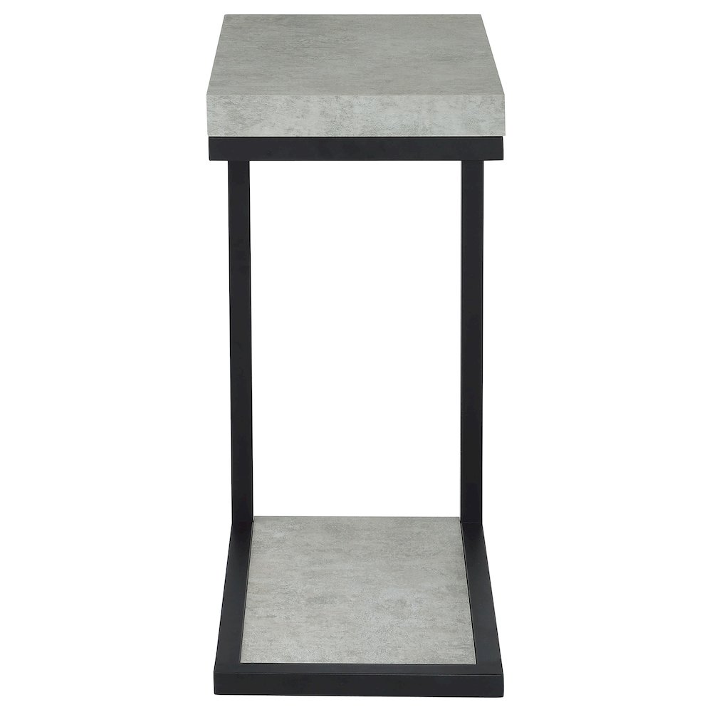 Beck Engineered Wood C-Shape Sofa Side Table Cement. Picture 3