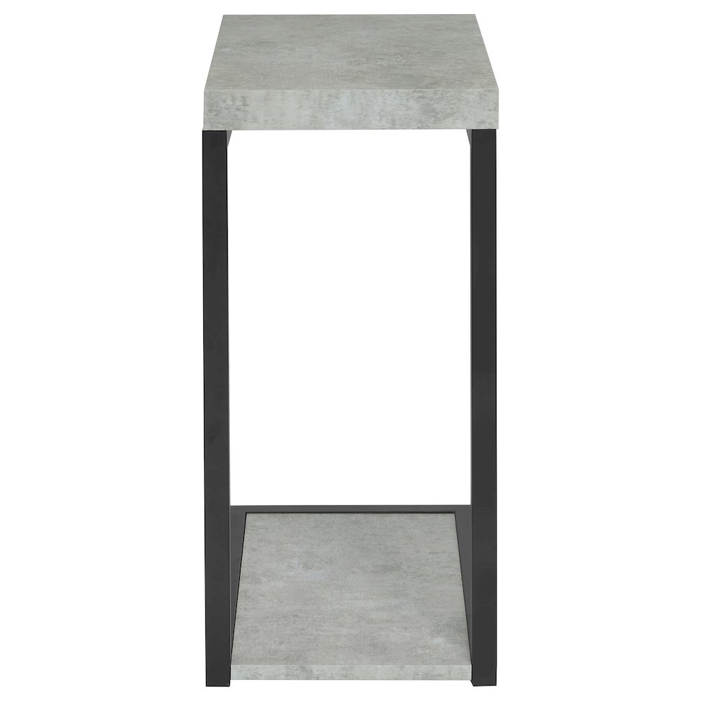 Beck Engineered Wood C-Shape Sofa Side Table Cement. Picture 5