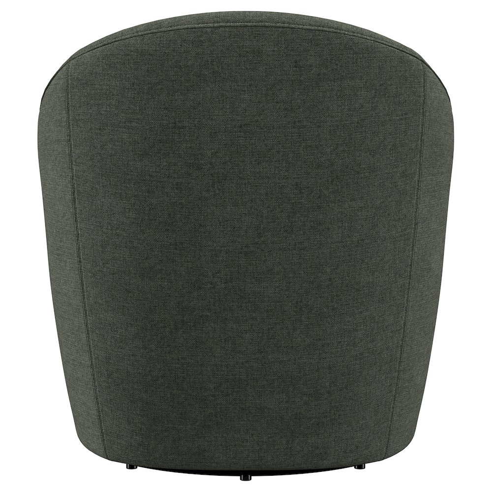 Leon Upholstered Barrel Accent Swivel Chair Hunter Green. Picture 7