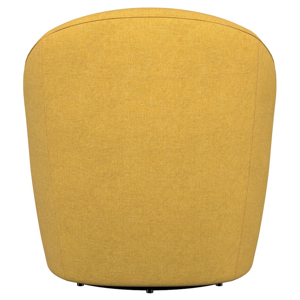 Leon Upholstered Barrel Accent Swivel Chair Mustard Yellow. Picture 7