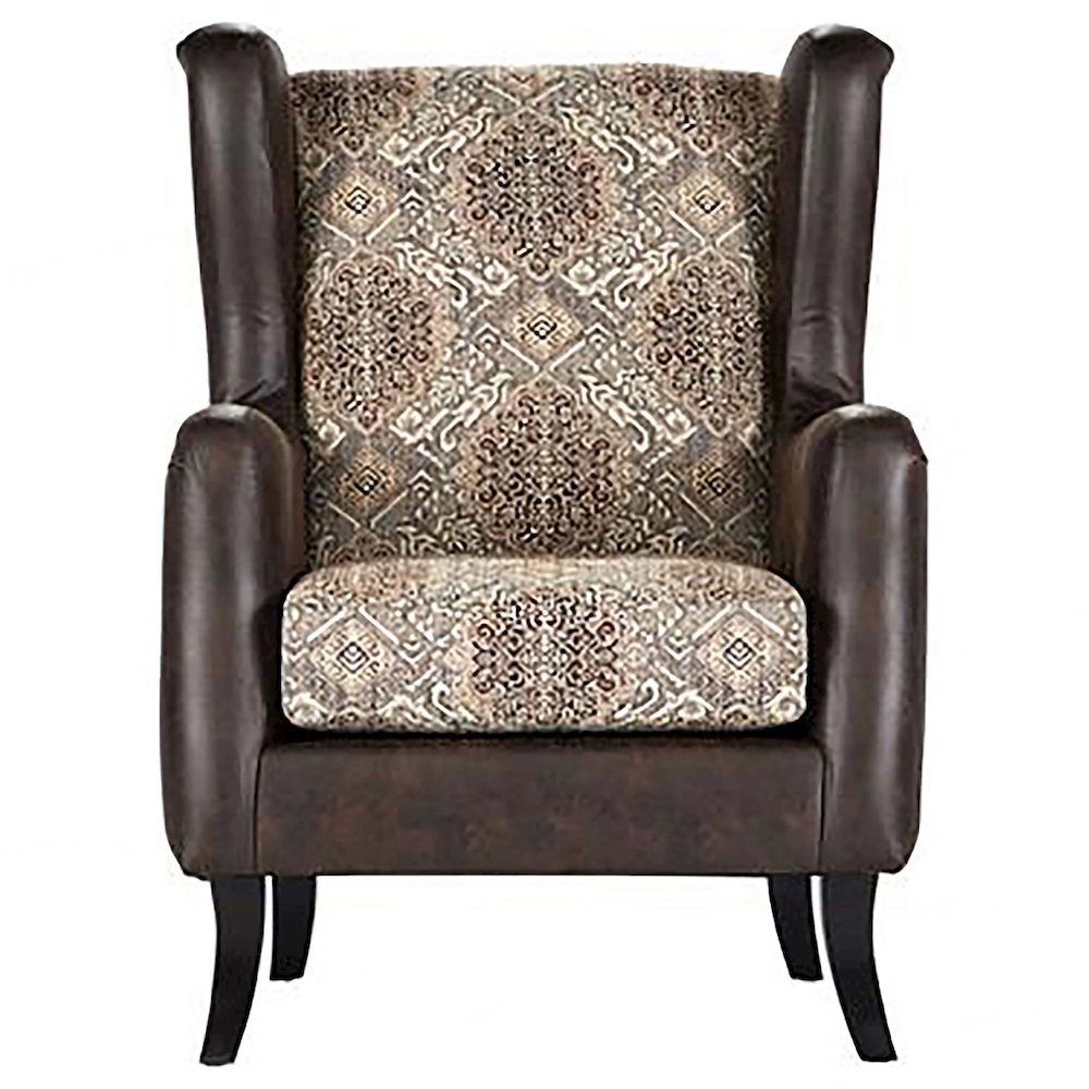 Elmbrook Upholstered Wingback Accent Club Chair Brown. Picture 3