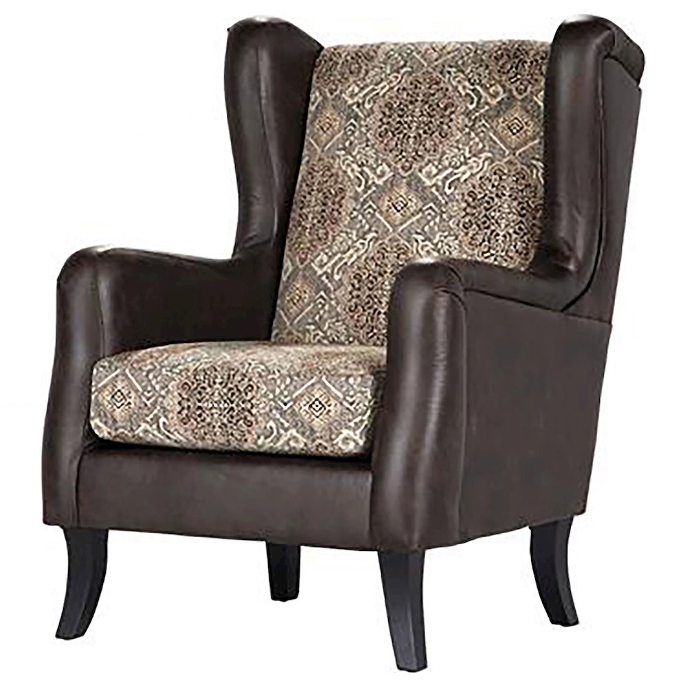 Elmbrook Upholstered Wingback Accent Club Chair Brown. Picture 4