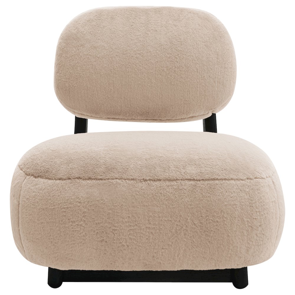 Duffie Upholstered Armless Accent Chair Camel. Picture 3