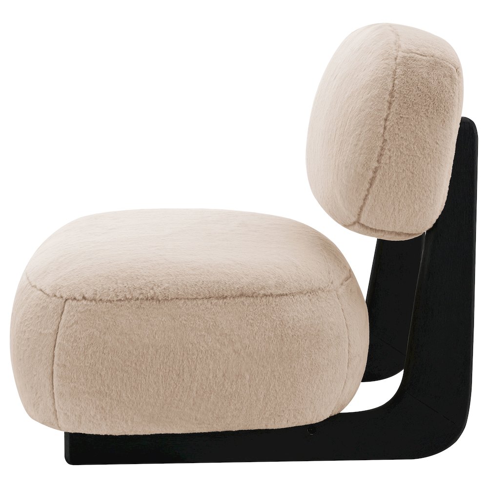 Duffie Upholstered Armless Accent Chair Camel. Picture 5