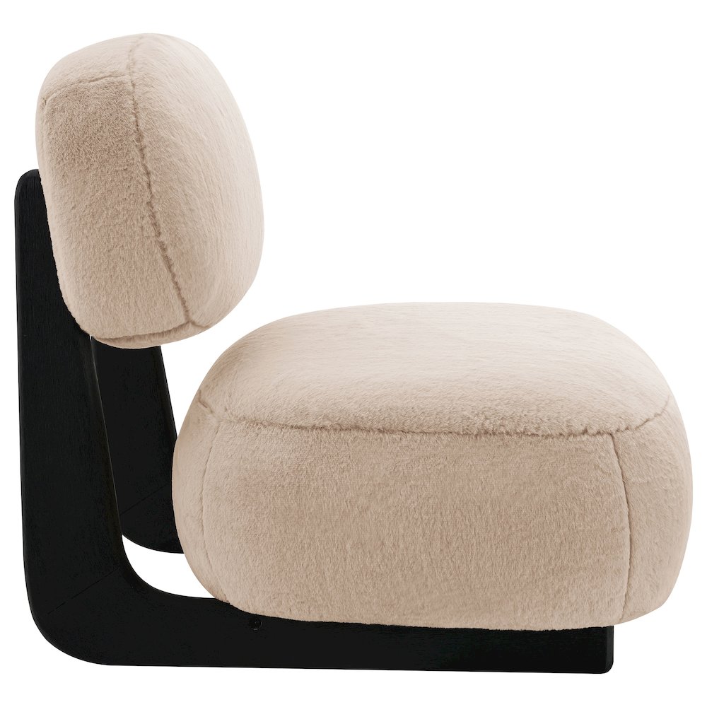 Duffie Upholstered Armless Accent Chair Camel. Picture 8