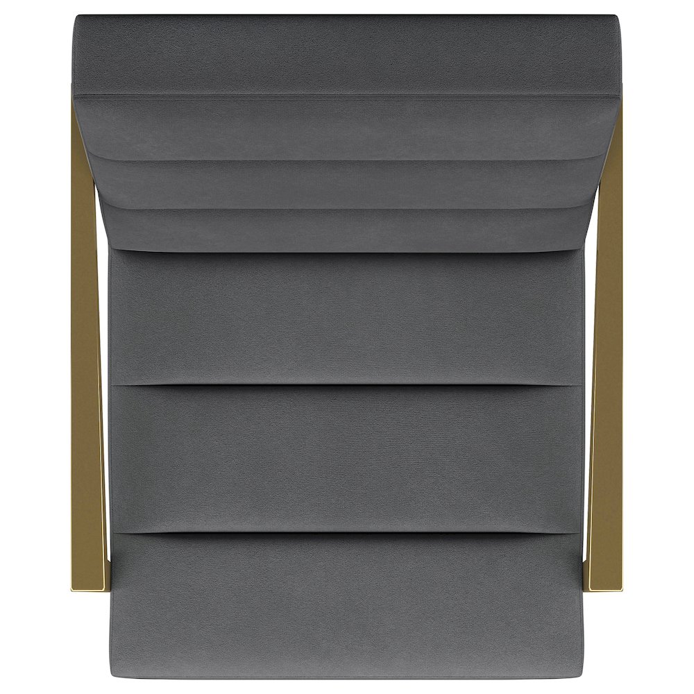 Kirra Upholstered Metal Arm Accent Chair Dark Grey. Picture 10