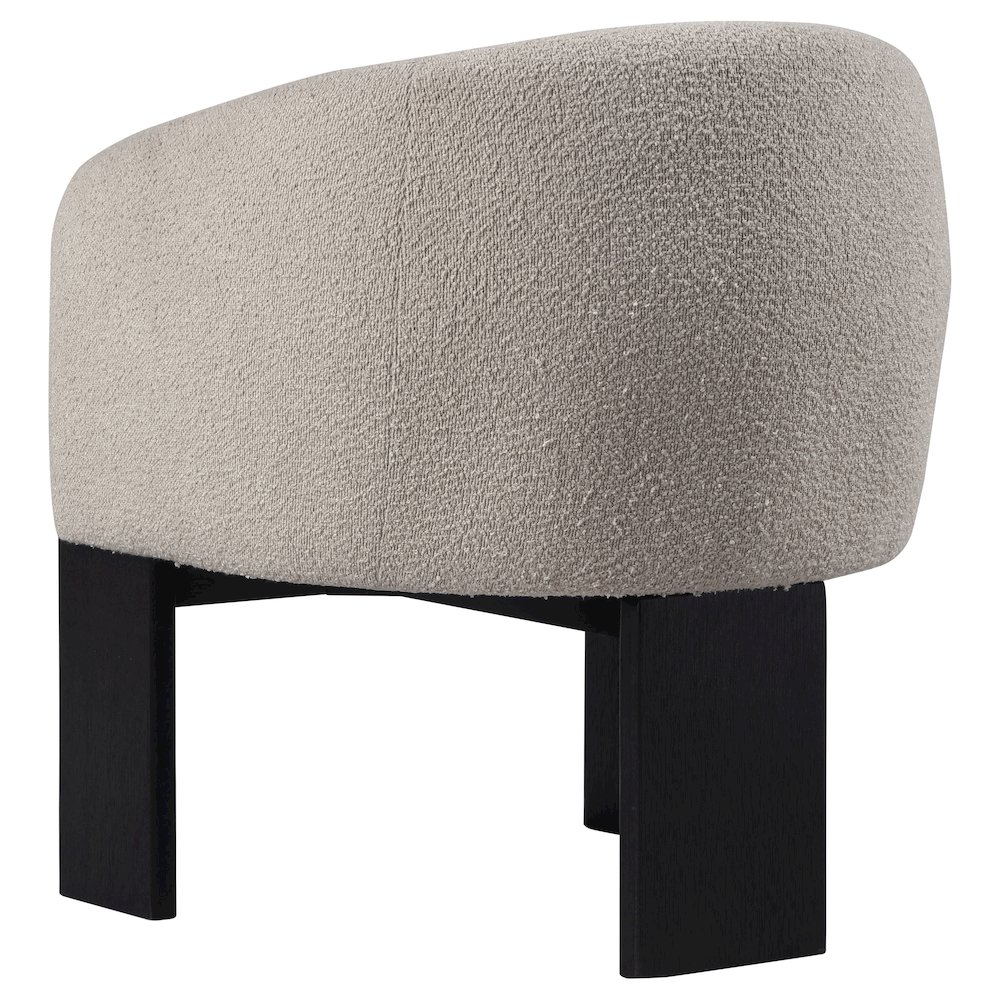 Valdez Boucle Upholstered Barrel Back Accent Chair Beige. Picture 6