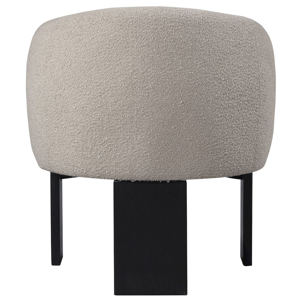 Valdez Boucle Upholstered Barrel Back Accent Chair Beige. Picture 7
