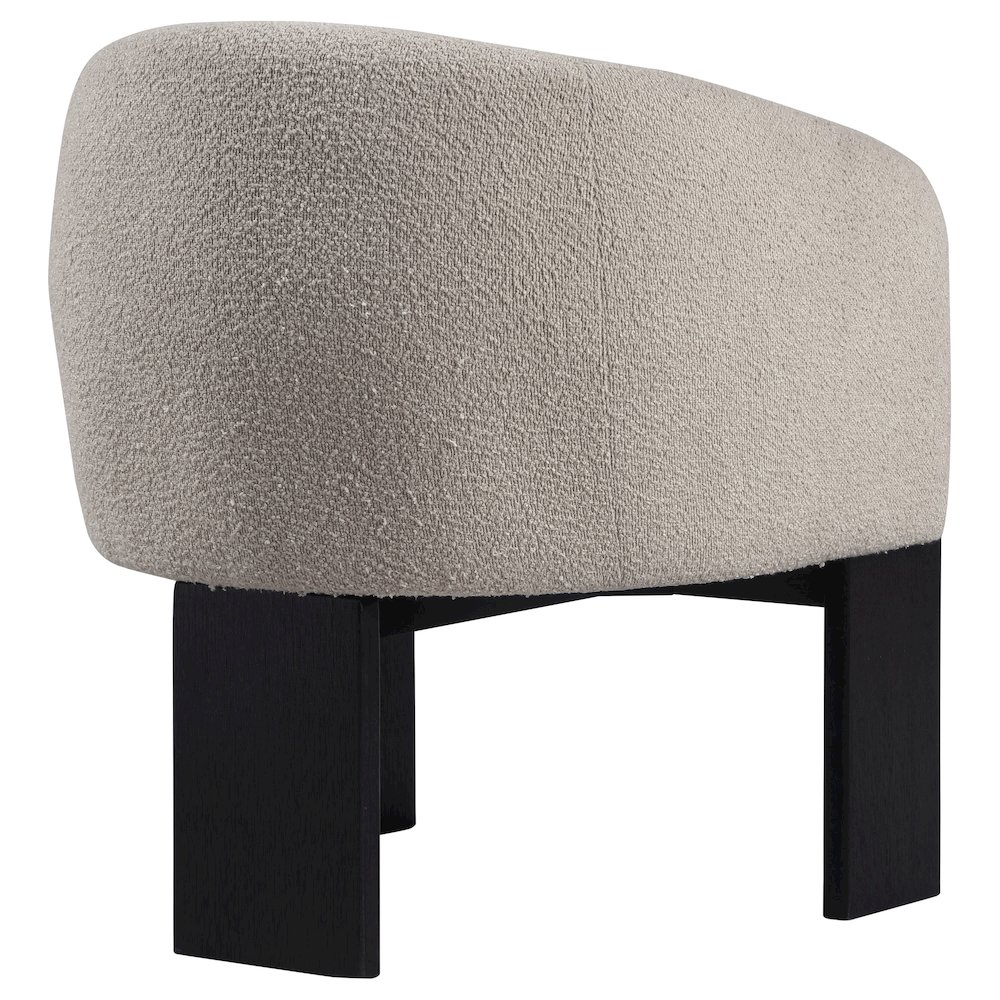 Valdez Boucle Upholstered Barrel Back Accent Chair Beige. Picture 8