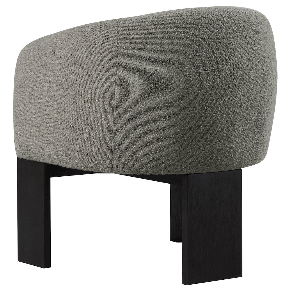 Valdez Boucle Upholstered Barrel Back Accent Chair Brown. Picture 6