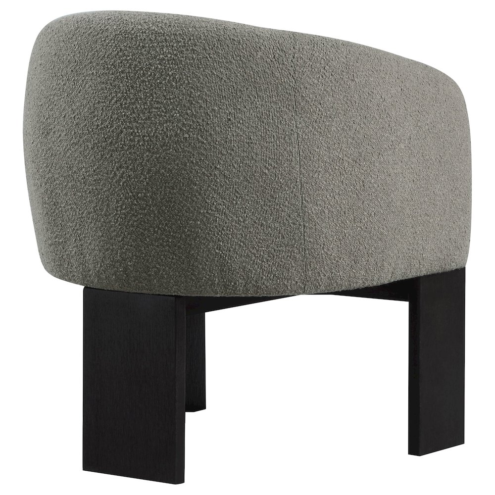 Valdez Boucle Upholstered Barrel Back Accent Chair Brown. Picture 8