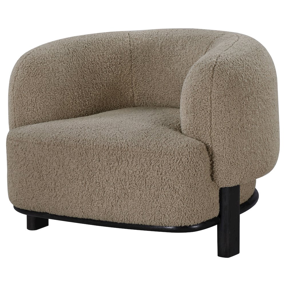 Lawler Upholstered Barrel Back Accent Chair Mushroom. Picture 4