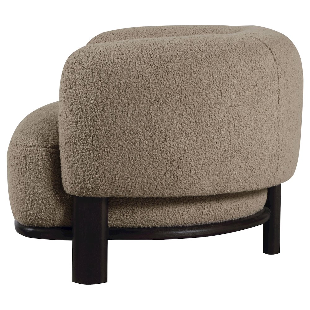Lawler Upholstered Barrel Back Accent Chair Mushroom. Picture 5
