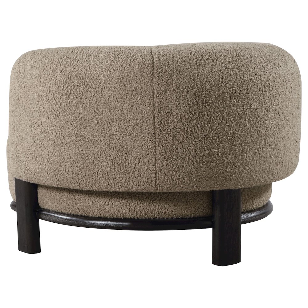 Lawler Upholstered Barrel Back Accent Chair Mushroom. Picture 6