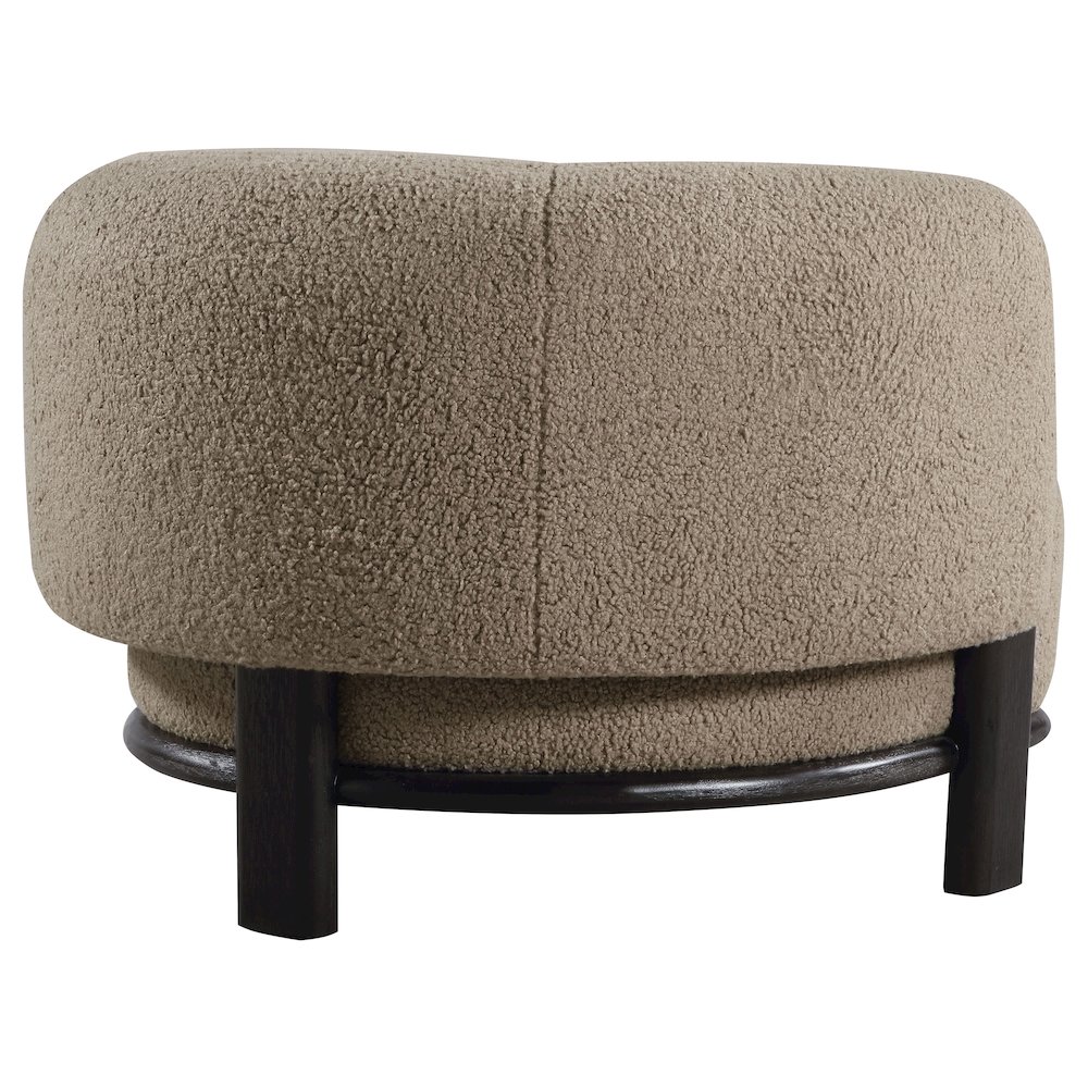 Lawler Upholstered Barrel Back Accent Chair Mushroom. Picture 8