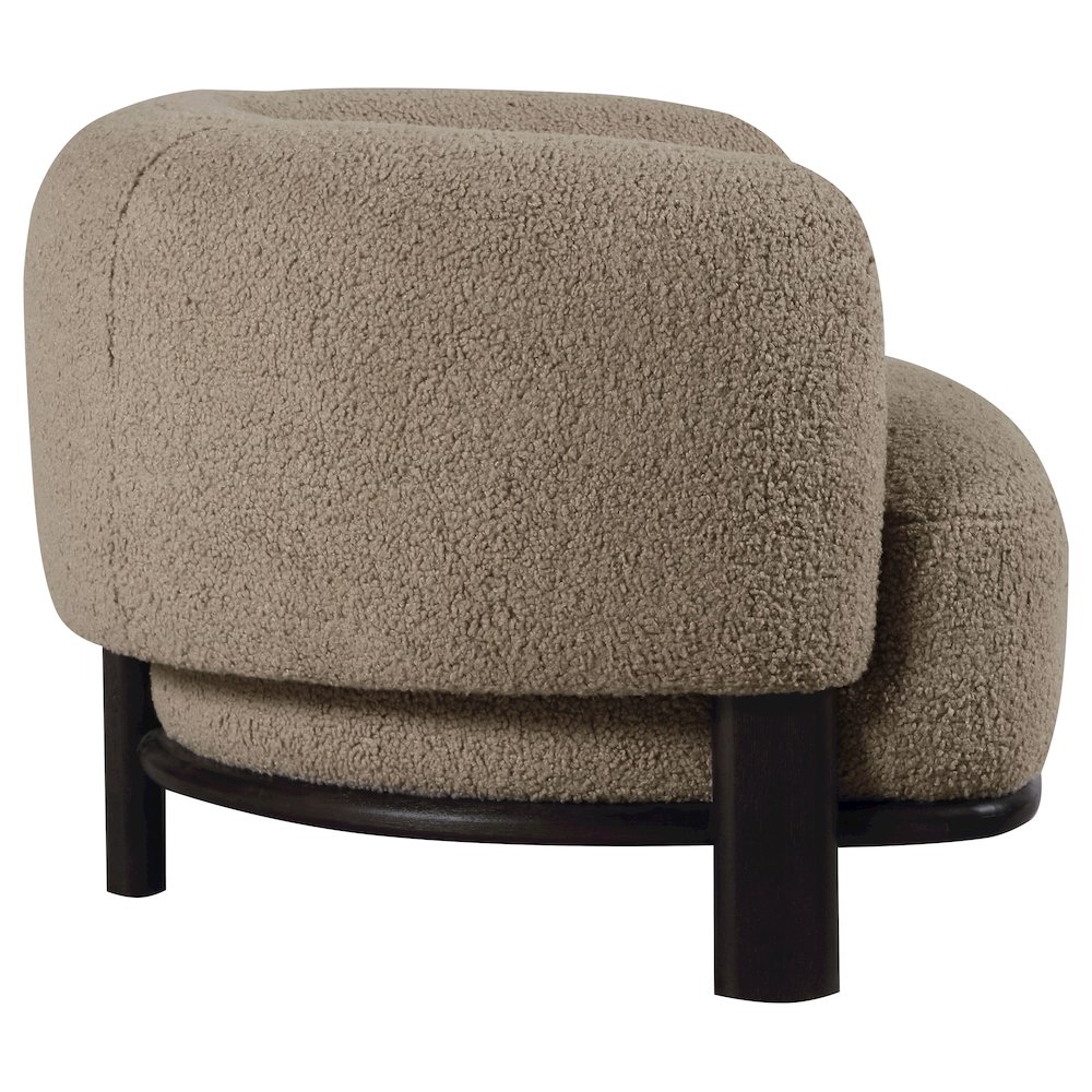 Lawler Upholstered Barrel Back Accent Chair Mushroom. Picture 9