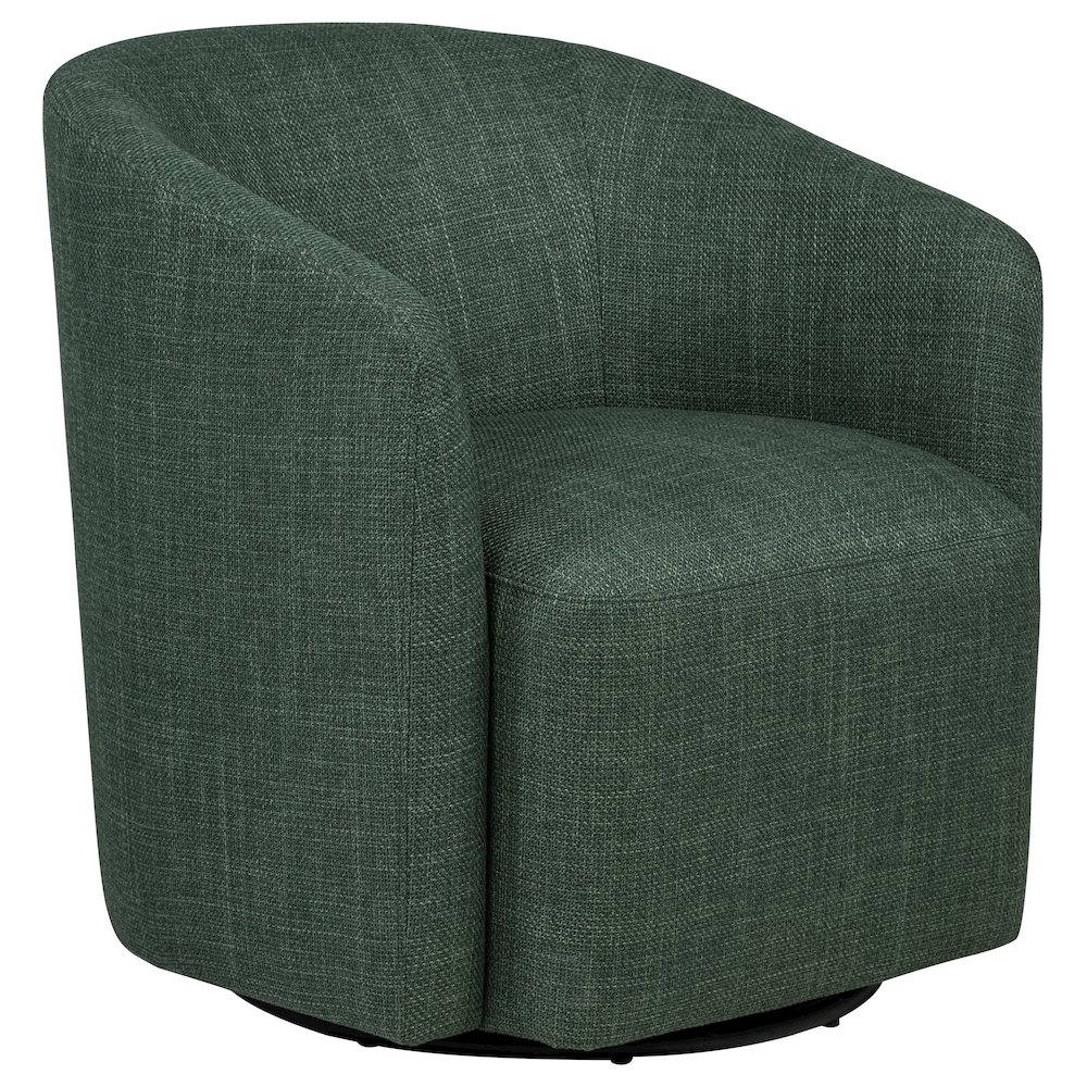 Mossbrook Fabric Upholstered Swivel Accent Chair Green. Picture 1