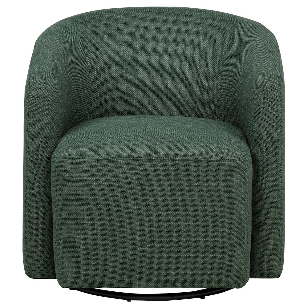 Mossbrook Fabric Upholstered Swivel Accent Chair Green. Picture 3