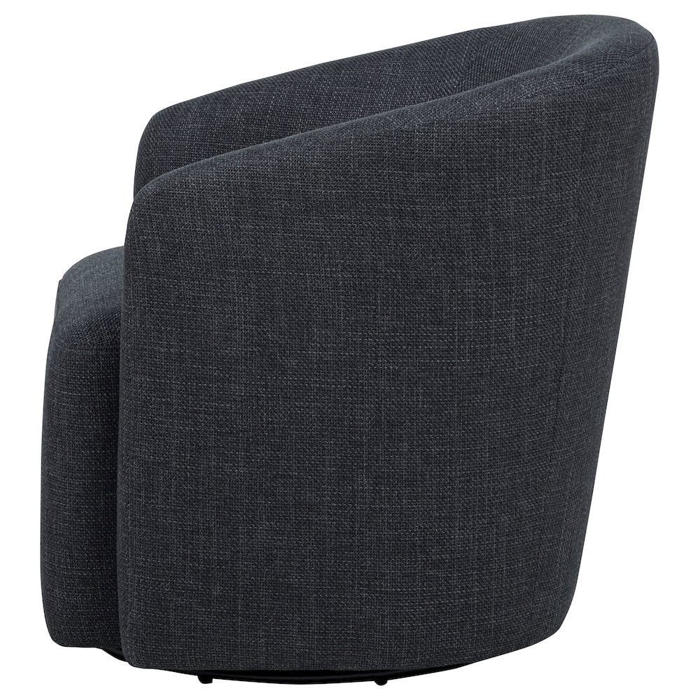 Mossbrook Fabric Upholstered Swivel Accent Chair Anthracite. Picture 5