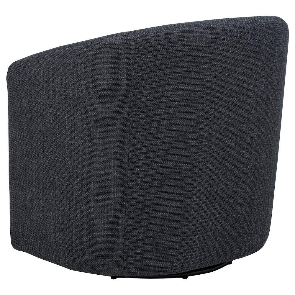Mossbrook Fabric Upholstered Swivel Accent Chair Anthracite. Picture 6