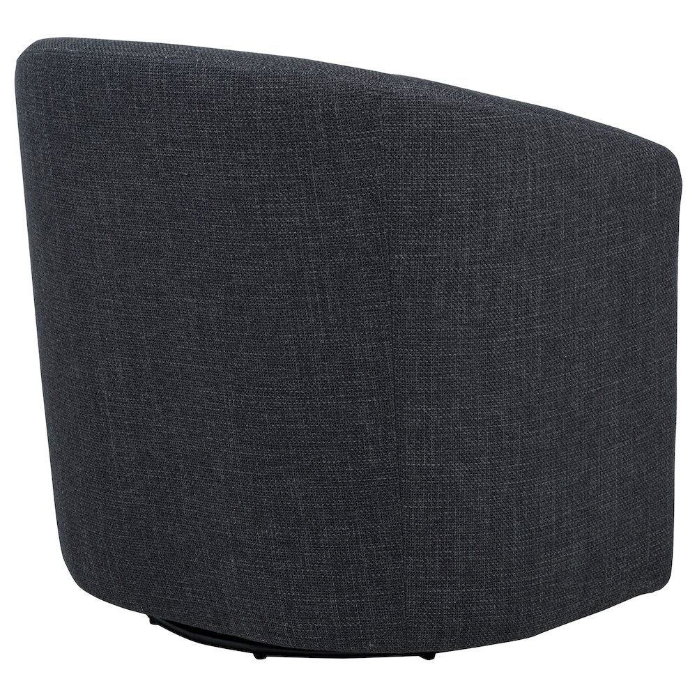 Mossbrook Fabric Upholstered Swivel Accent Chair Anthracite. Picture 7
