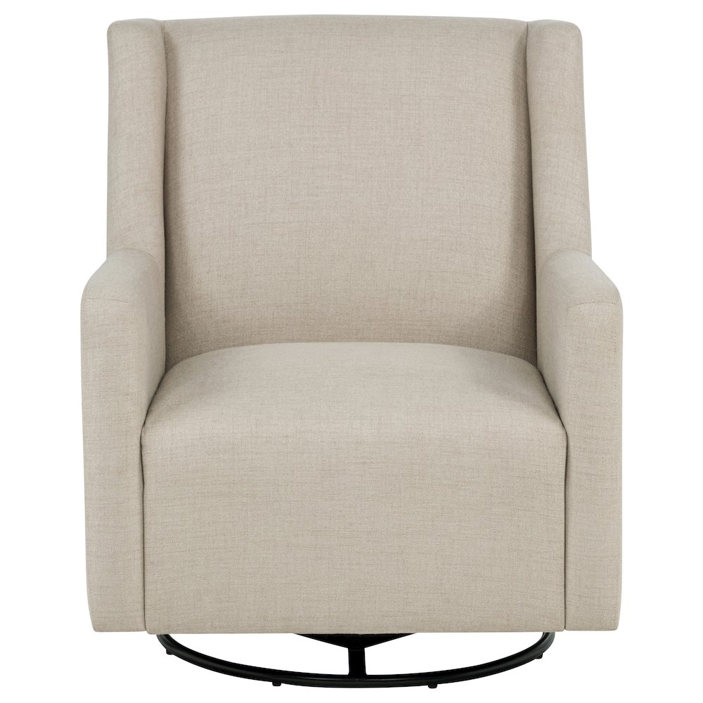 Sorrel Fabric Upholstered Swivel Glider Arm Chair Latte. Picture 3