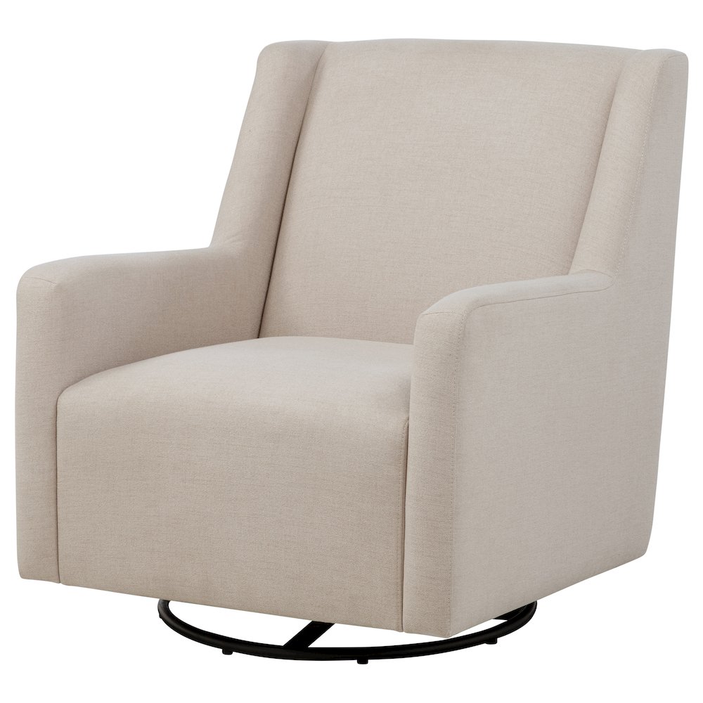 Sorrel Fabric Upholstered Swivel Glider Arm Chair Latte. Picture 4