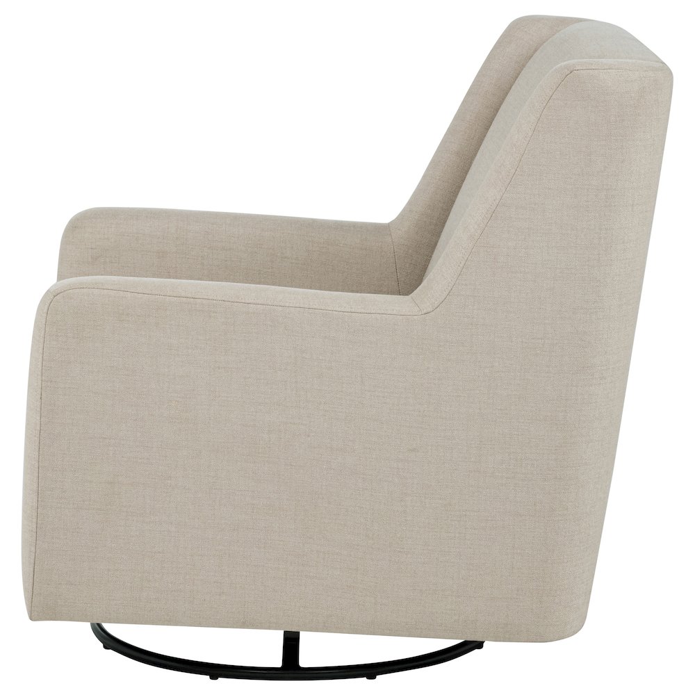 Sorrel Fabric Upholstered Swivel Glider Arm Chair Latte. Picture 5